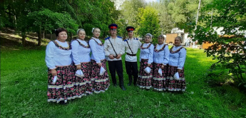 Выступление народного вокально-хореографического ансамбля "Узоры" на губернском фестивале Воронеж фольклорный Площадка "Разудалый перезвон"